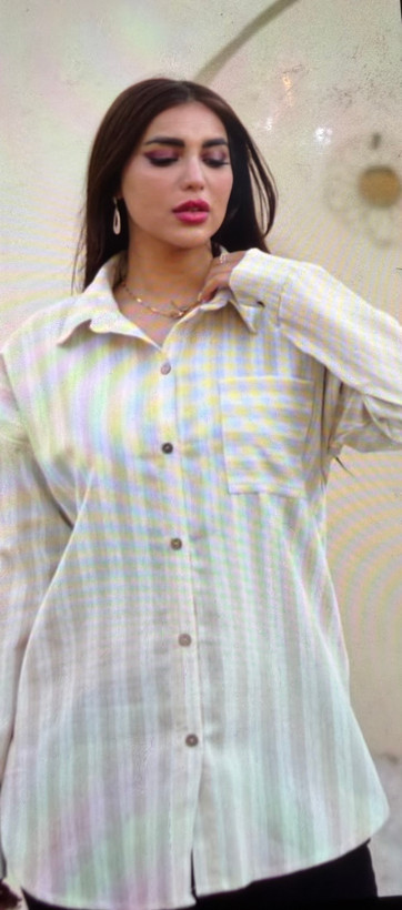 شومیز لینن راه راه